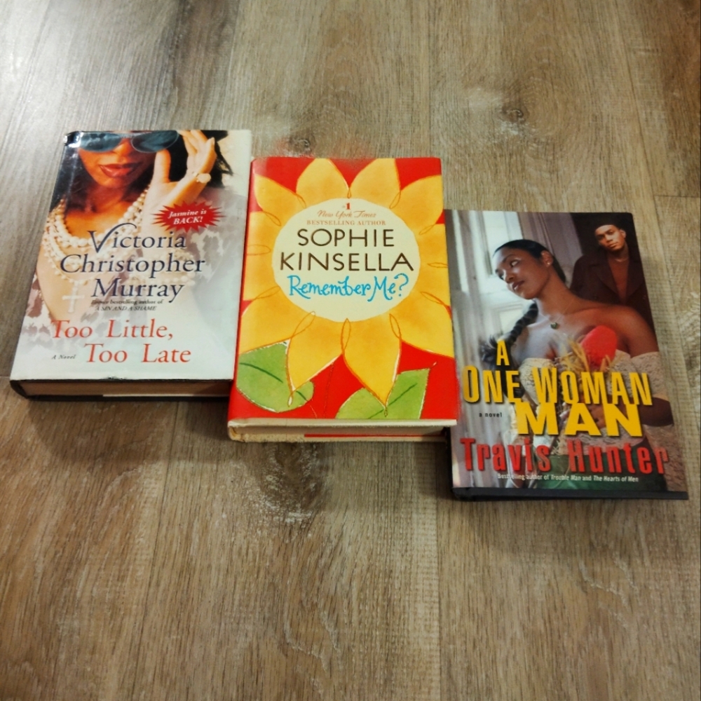 Lot of Three Hardcover Novels with Colorful Covers Used
